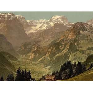 Vintage Travel Poster   View of the Alps of Glarus (Selbsanft Piz Urlu 