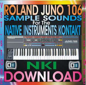 ROLAND JUNO 106 samples sounds NI KONTAKT NKI   