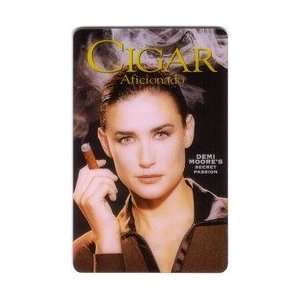 Collectible Phone Card Demi Moore   Cigar Aficionado (Make A Wish 
