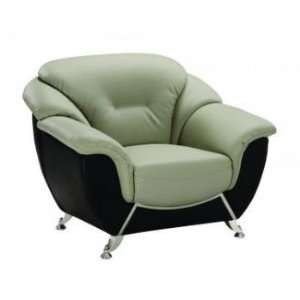  Transitional Contemporary Gray & Black Leather Chair: Home 