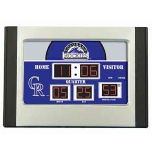 MLB Colorado Rockies Scoreboard Desk Clock Sports 