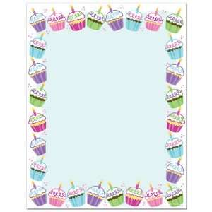  Cute Cupcakes Party Letterhead & Flyer Paper Health 