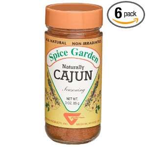 Spice Garden Natural Cajun Seasoning, Hot, 3 Ounce Jar (Pack of 6 