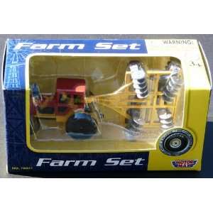  Diecast Tractor & Disc Plow Farm Set Toys & Games