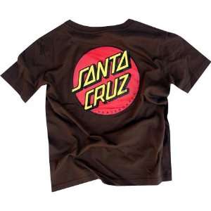  Santa Cruz Classic Dot Toddler Tee 3t Brown Skate Kids T Shirts 