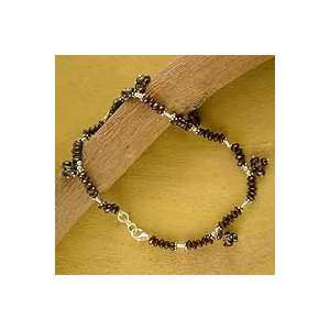  NOVICA Garnet anklet, Red Berries Jewelry