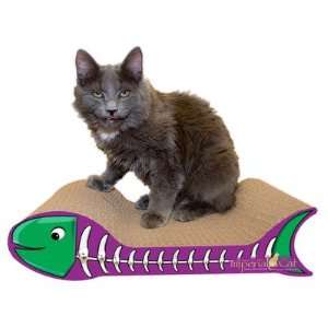   00136 Fish Bone Cat Scratcher Style: Red and Dark Blue: Toys & Games