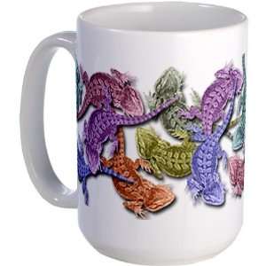 Bearded Dragon Colors Pets Large Mug by CafePress