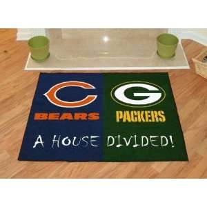   Bears   Green Bay Packers All Star House Divided Rug: Home & Kitchen