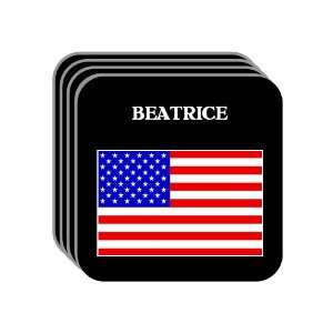  US Flag   Beatrice, Nebraska (NE) Set of 4 Mini Mousepad 