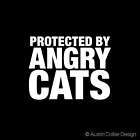 PROTECTED BY ANGRY CATS Vinyl Decal Car Sticker   Kitty