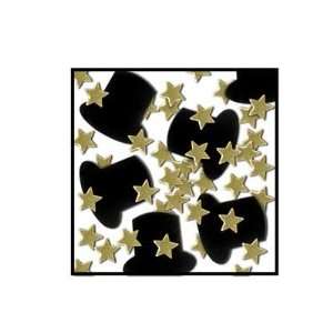  Top Hats and Stars Confetti Black and Gold Everything 
