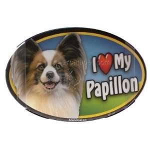  Dog Breed Image Magnet Oval Papillon