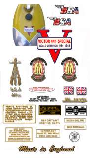 1967 68 B44   DECAL SET   BSA Victor Special  