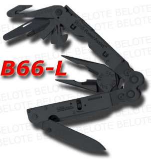 SOG Black PowerAssist Tool + Leather Pouch B66 L  