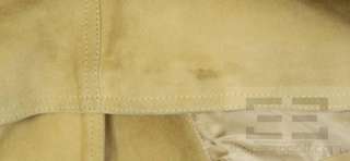 Giorgio Armani Black Label Tan Goat Suede Cargo Pocket Leather Jacket 