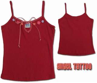 ANGEL TATTOO S Crochet X Stitch Keyhole Tank Top NEW  