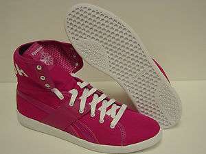 NEW Womens REEBOK Top Down Pink Dots Sneakers Shoes 7.5  