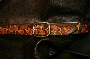 Hand Tooled Leather Belt Custom MADE IN USA  