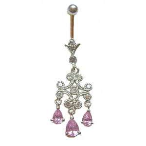   Design NICKEL FREE Barbell Belly Button Ring Chandelier: Jewelry