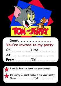 Tom & Jerry Party Invitations 30 Pack  