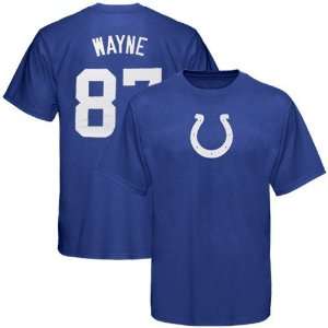   87 Reggie Wayne Royal Blue Scrimmage Gear T shirt: Sports & Outdoors