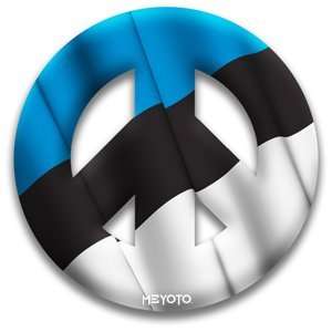  Peace Symbol Magnet of Estonia Flag by MEYOTO Everything 