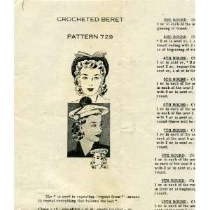  Vintage Crocheted Beret Hat Pattern: Everything Else