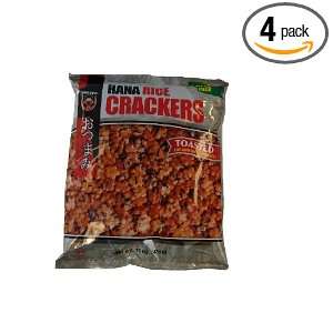 Umeya Hana Rice Crackers, Toasted, 15 oz, (Pack of 4)  