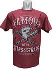 famous stars and straps Misfit t shirt Burgundy/Grey