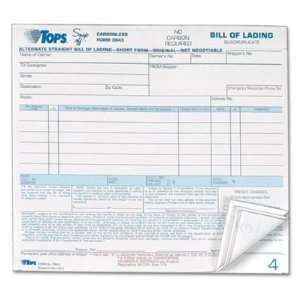  Carbonless Bill Of Lading Snap Off Forms, 4 Part, 7x8 1/2 