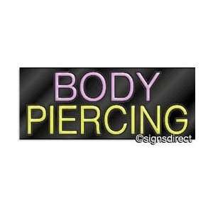  Body Piercing Neon Sign  163, Background MaterialClear 