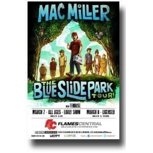  Mac Miller Poster   Concert Flyer   Blue Slide Park Tour 