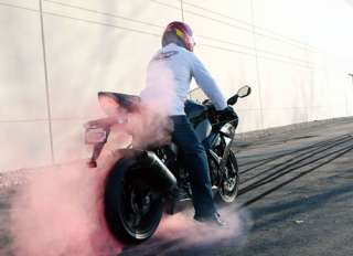 HONDA SHINKO SMOKE BOMB MOTORCYCLE REAR TIRE 180/55 ZR17 BLUE SMOKE 
