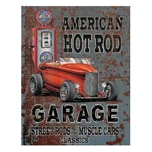  Hot Rod Garage Tin Sign #H1539: Home & Kitchen