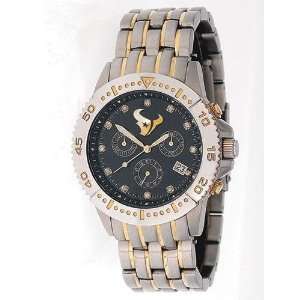   Texans Silver/Gold Mens Legend Swiss Wrist Watch