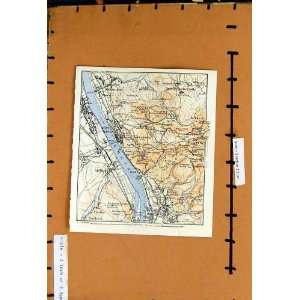    MAP 1961 GERMANY COLOUR PLAN BONN RIVER RHEIN BEUEL