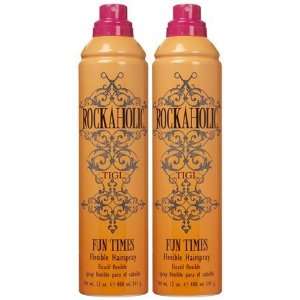 TIGI Rockaholic Fun Times Flexible Hair Spray, 12 oz, 2 ct (Quantity 