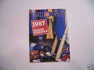 1987 Chicago Cubs Baseball Pocket Schedule  