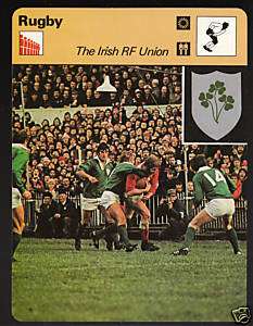 THE IRISH RF UNION Ireland Rugby 1978 SPORTSCASTER CARD  