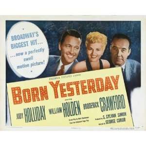  Born Yesterday Movie Poster (22 x 28 Inches   56cm x 72cm 