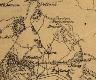 1863 Civil War map: Rappahannock River Virginia  