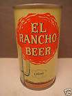 EL RANCHO LIGHT STRAIGHT STEEL PULL TAB BEER CAN #61 26 GENERAL LA 