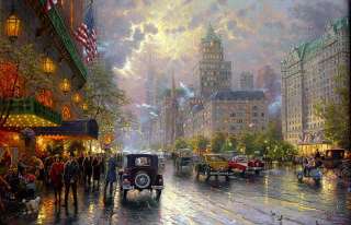   New York Fifth 5th Avenue PREMIUM 18x27 RARE S/P Thomas Kinkade Canvas