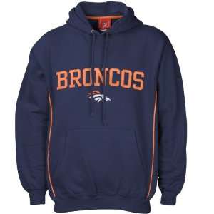  Denver Broncos Navy Blue Big Break Hoody Sweatshirt 