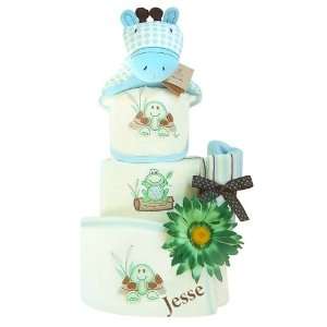   : Organic Personalized Love Me Tender   Baby Boy Diaper Cake: Baby
