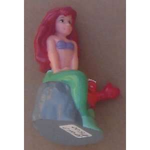  Little Mermaid PVC Figure Sittin On Rock With Hands In Lap 