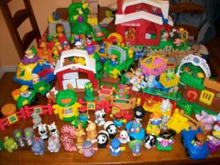 Fisher Price Little People Large Lot of Figures People Baby Farm Zoo 
