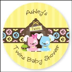  Twin Puppy Dogs 1 Boy & 1 Girl   24 Round Personalized 