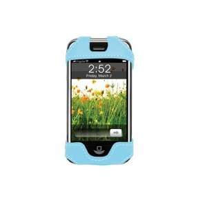  Leather Case for iPhone (Soft Blue) with belt clip 